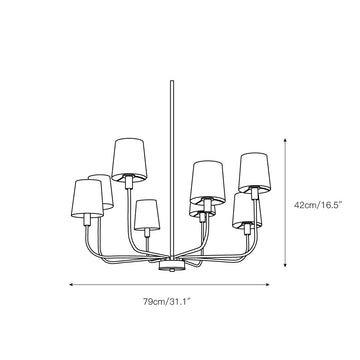 Hilbert Chandelier – detail 3 — Dimension drawings 1