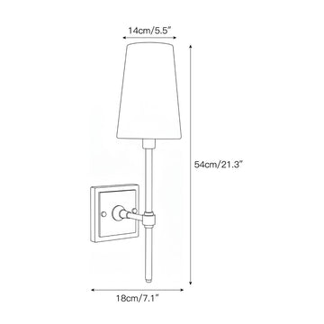 Hillsdale Alabaster Wall Sconce – detail 3 — Dimension drawings 1