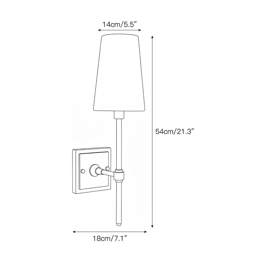Hillsdale Alabaster Wall Sconce – detail 3 — Dimension drawings 1