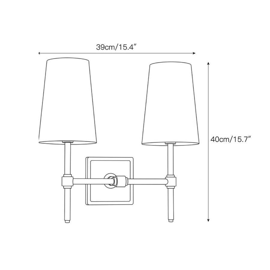 Hillsdale Alabaster Wall Sconce — Dimension drawings 2