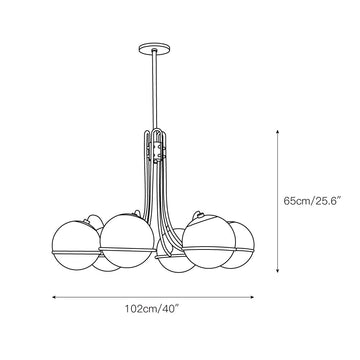 Hingham Chandelier – detail 3 — Dimension drawings 1