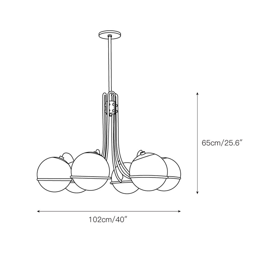 Hingham Chandelier – detail 3 — Dimension drawings 1