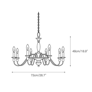 Holbrook Chandelier – detail 4 — Dimension drawings 2