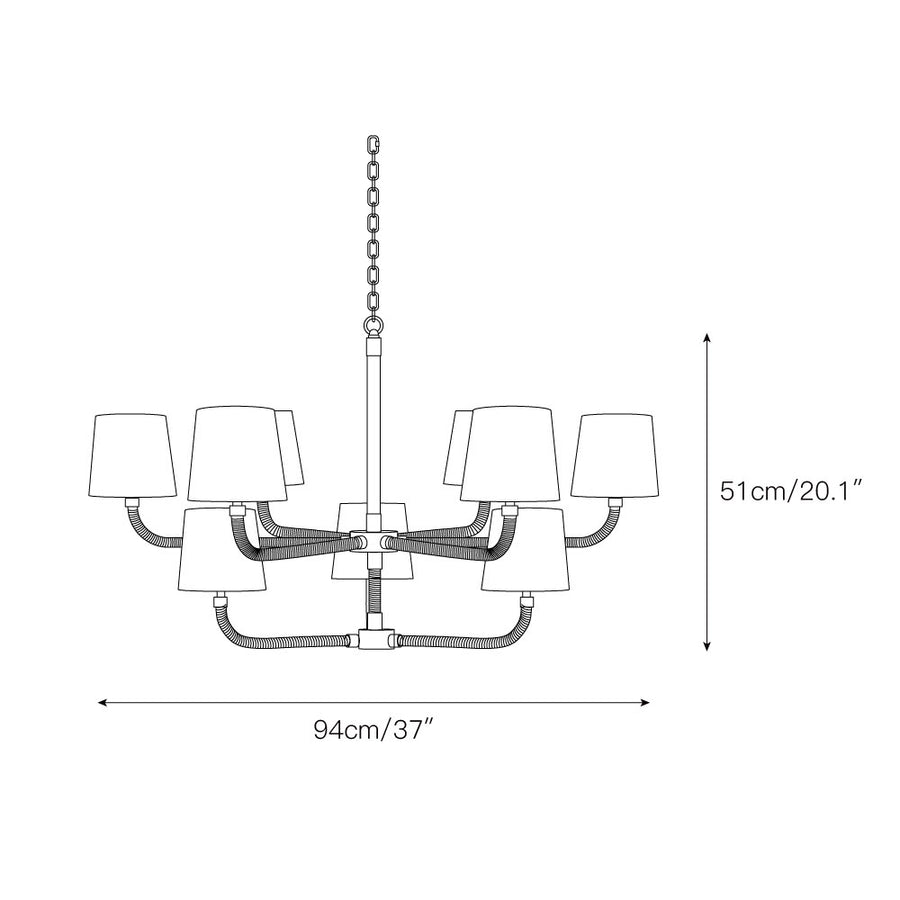 Holden Cane Chandelier – detail 5 — Dimension drawings 3