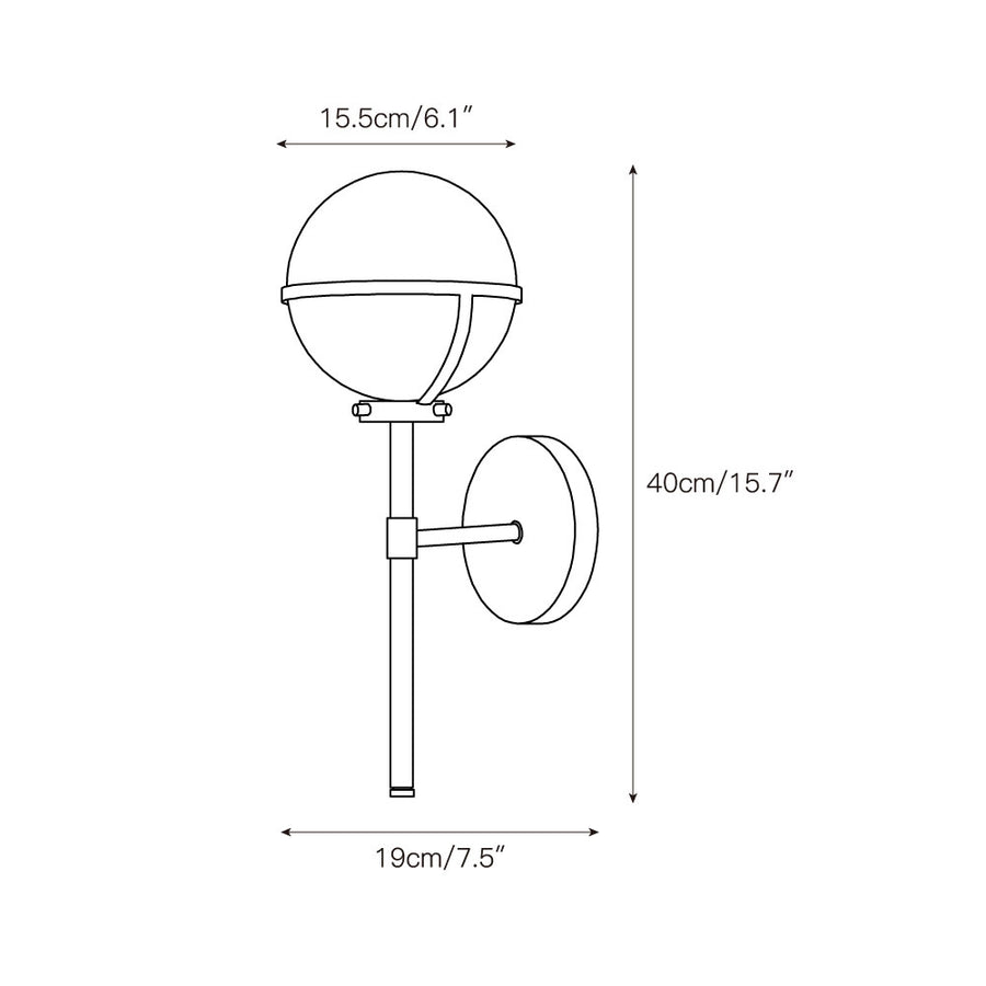 Hollis Wall Sconce – detail 3 — Dimension drawings 1