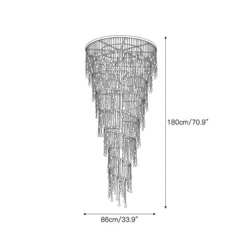 Hollywood Blvd Tiered Chandelier – detail 4 — Dimension drawings 2