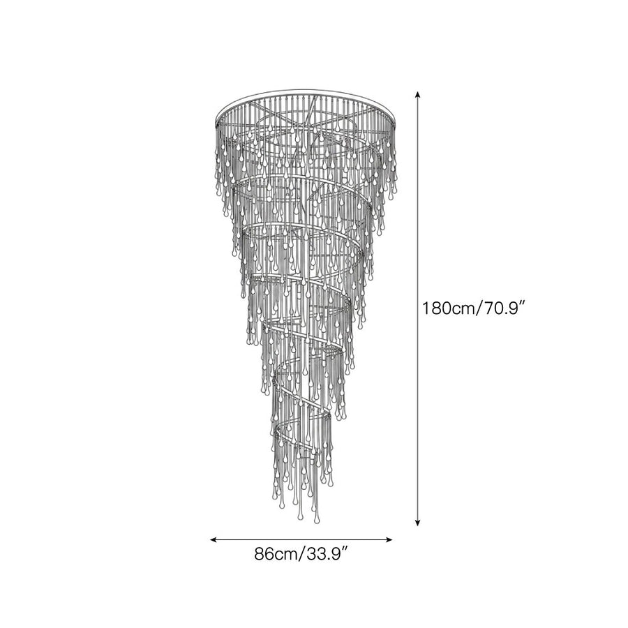 Hollywood Blvd Tiered Chandelier – detail 4 — Dimension drawings 2