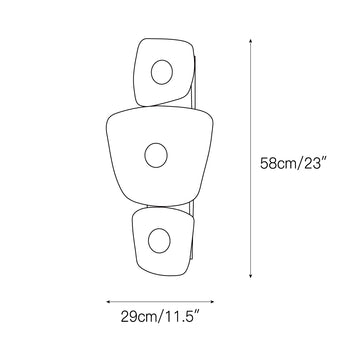 Holmdel Alabaster Wall Lamp – detail 3 — Dimension drawings 1