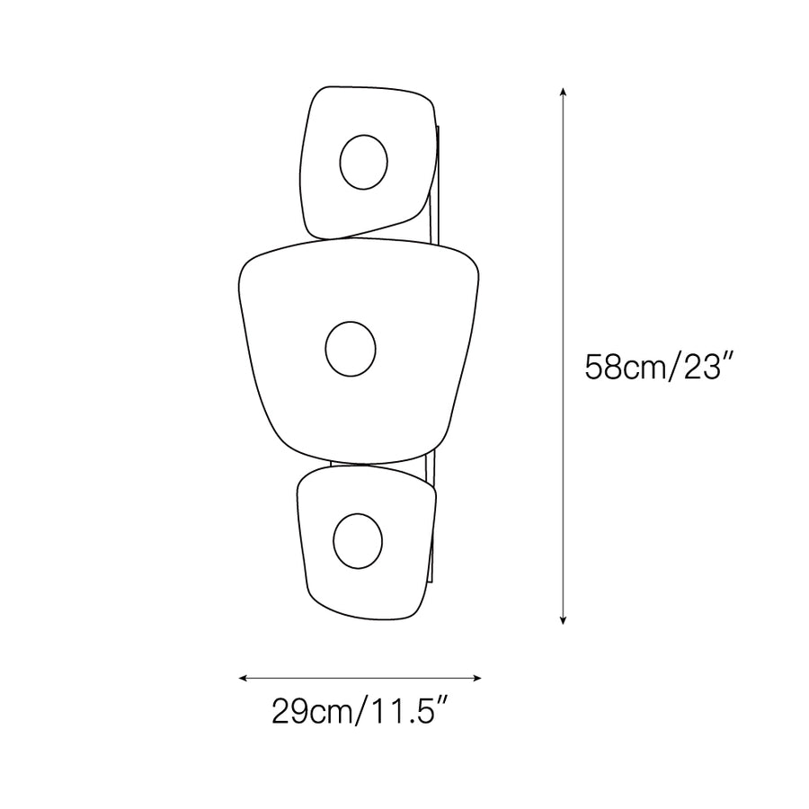 Holmdel Alabaster Wall Lamp – detail 3 — Dimension drawings 1