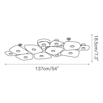 Holmdel Alabaster Ceiling Lamp – detail 4 — Dimension drawings 2