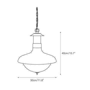 Holophane Pendant Lamp – detail 3 — Dimension drawings 1