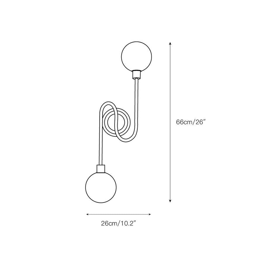 Holten Brass Armed Sconce – detail 5 — Dimension drawings 2