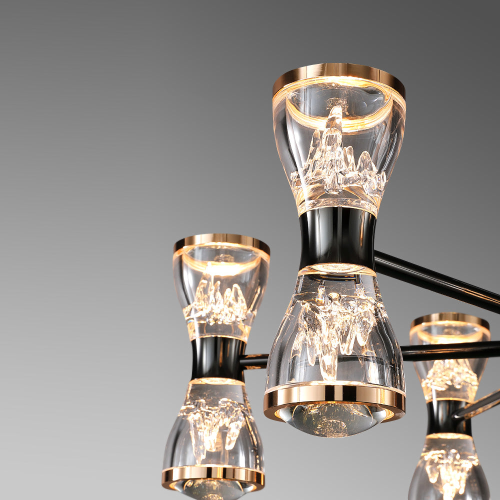 Lustre LED en nid d'abeille