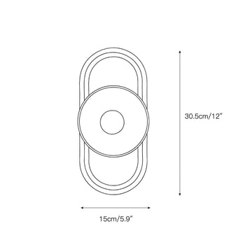 Horizon Travertine Wall Sconce – detail 3 — Dimension drawings 1