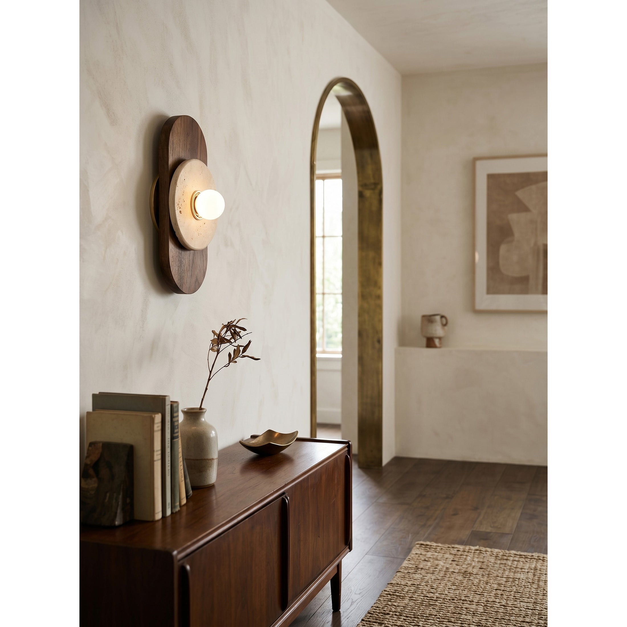 Horizon Travertine Wall Sconce