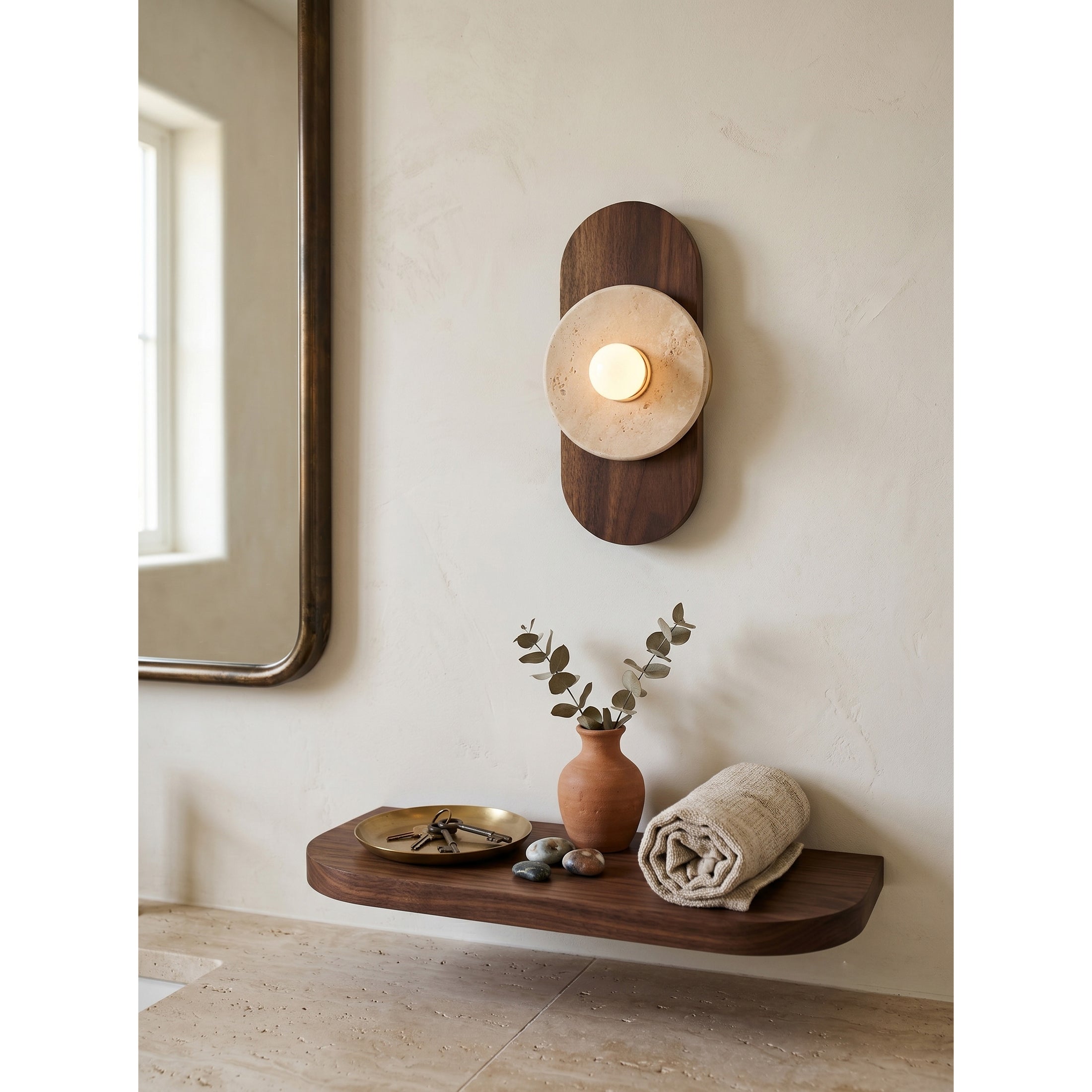 Horizon Travertine Wall Sconce