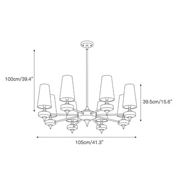 Hour Rho Chandelier – detail 6 — Dimension drawings 4