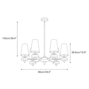 Hour Rho Chandelier – detail 5 — Dimension drawings 3