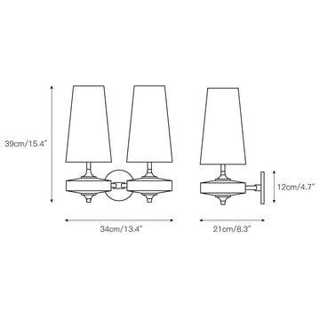 Hour Rho Wall Lamp – detail 4 — Dimension drawings 2
