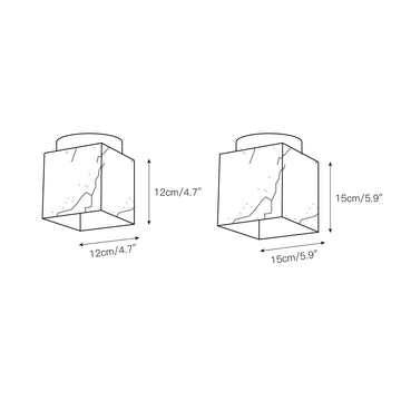 Hudson Valley Budnick Alabaster Ceiling Light – detail 3 — Dimension drawings 1