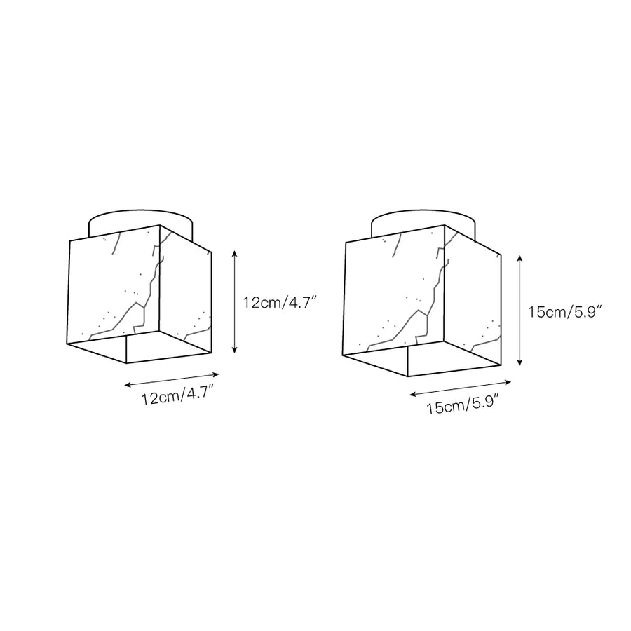 Hudson Valley Budnick Alabaster Ceiling Light – detail 3 — Dimension drawings 1