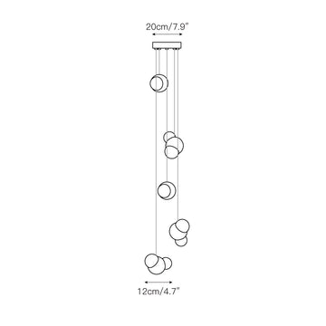 Ice Pier Pendant Lamp – detail 5 — Dimension drawings 3