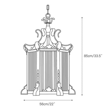 Impex Colchester Chandelier – detail 4 — Dimension drawings 2