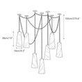 Load image into Gallery viewer, Industrial Cascade Chain Alabaster Chandelier
