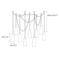 Load image into Gallery viewer, Industrial Cascade Chain Alabaster Chandelier
