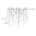 Load image into Gallery viewer, Industrial Cascade Chain Alabaster Chandelier
