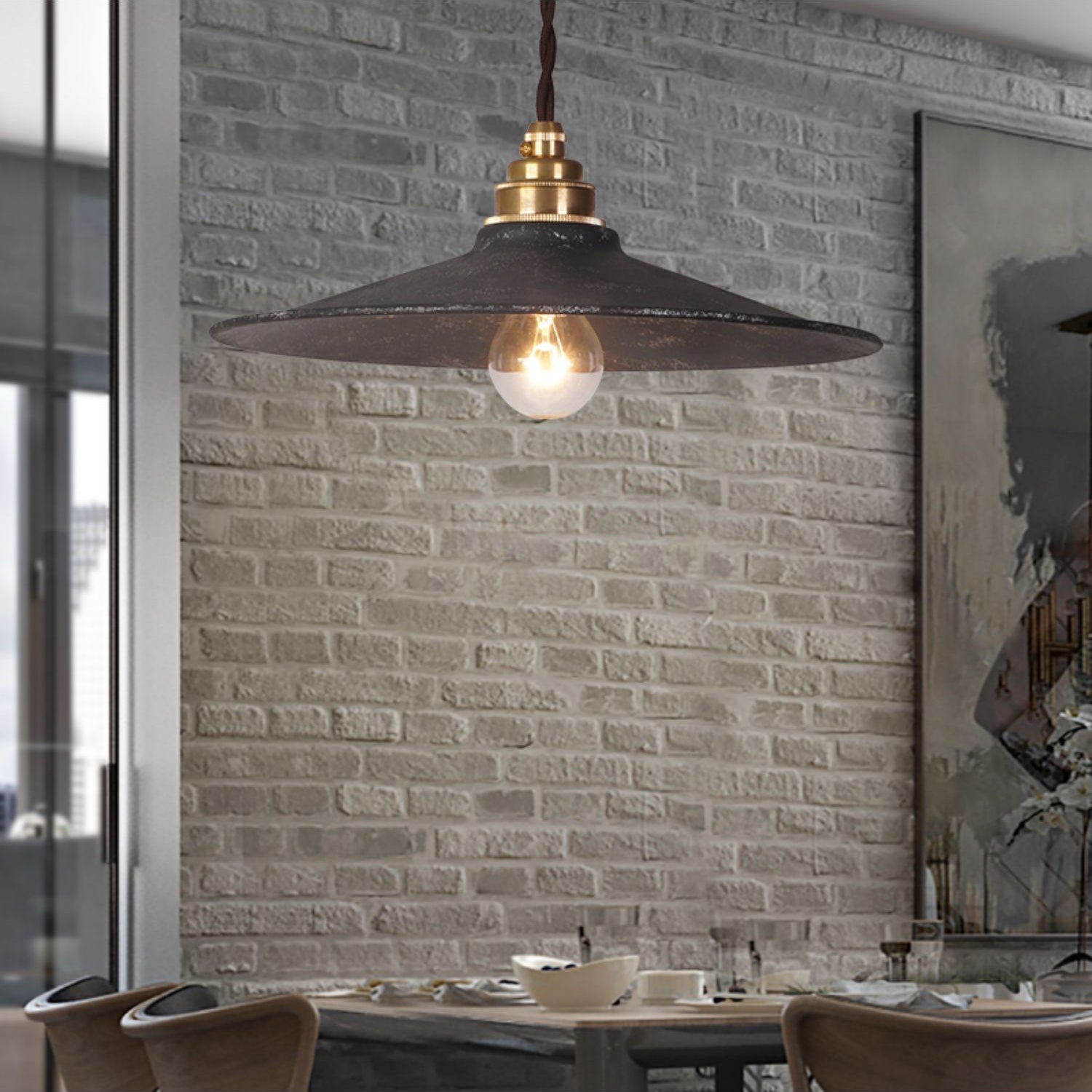 Industrial Flat Pendant Light