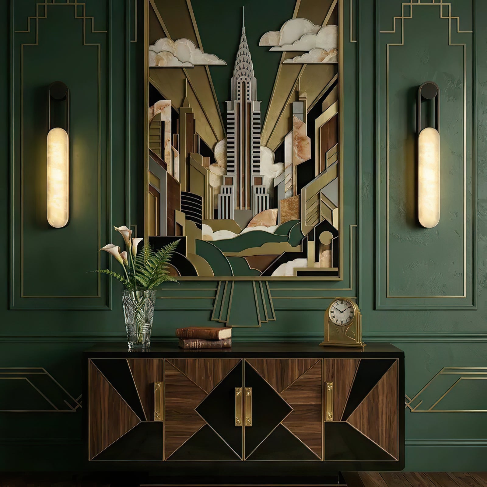 Inez LED Alabaster Wall Sconce
