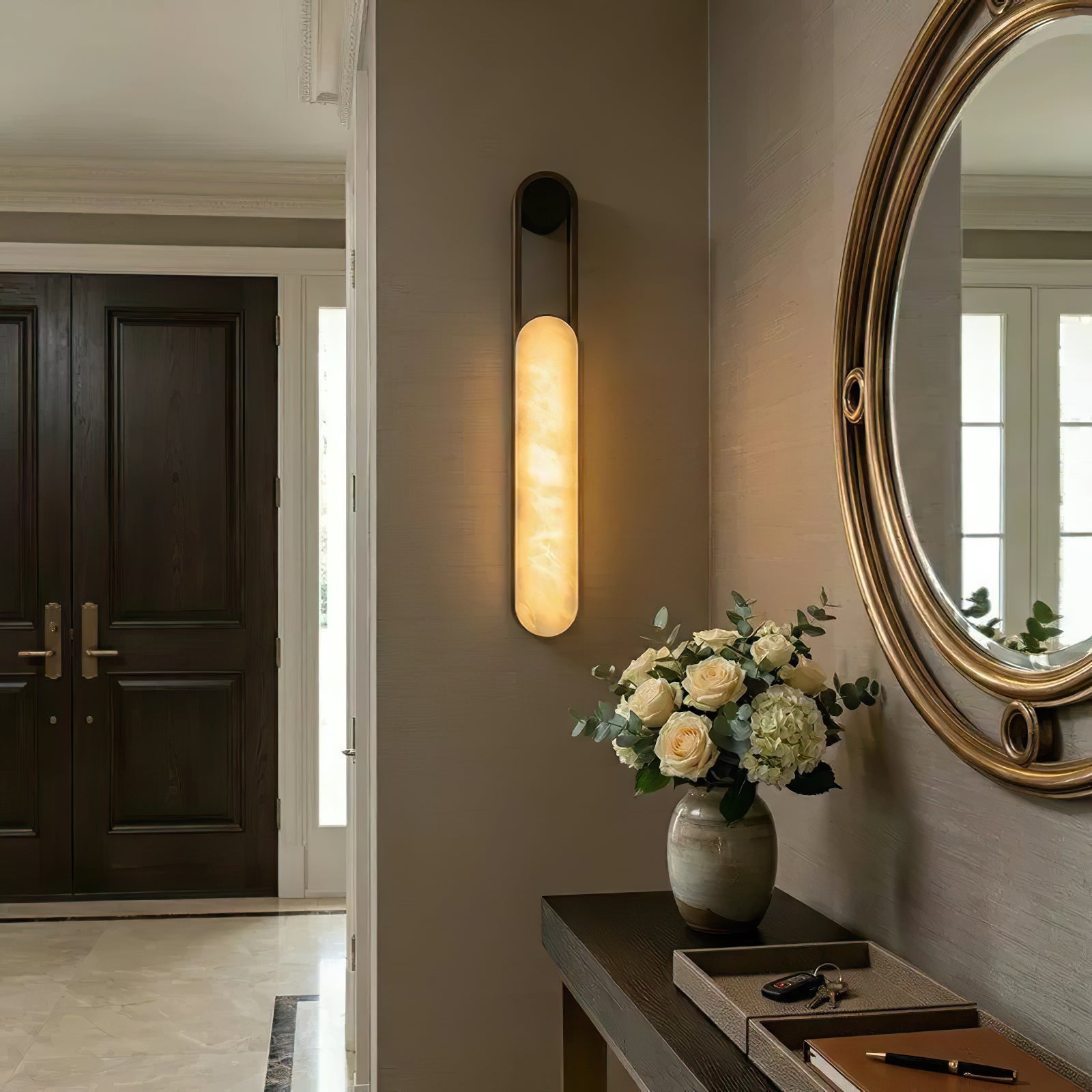 Inez LED Alabaster Wall Sconce