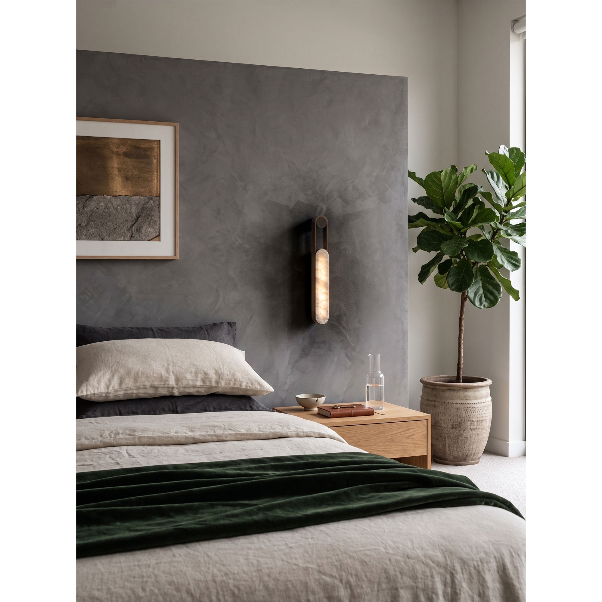 Inez LED Alabaster Wall Sconce
