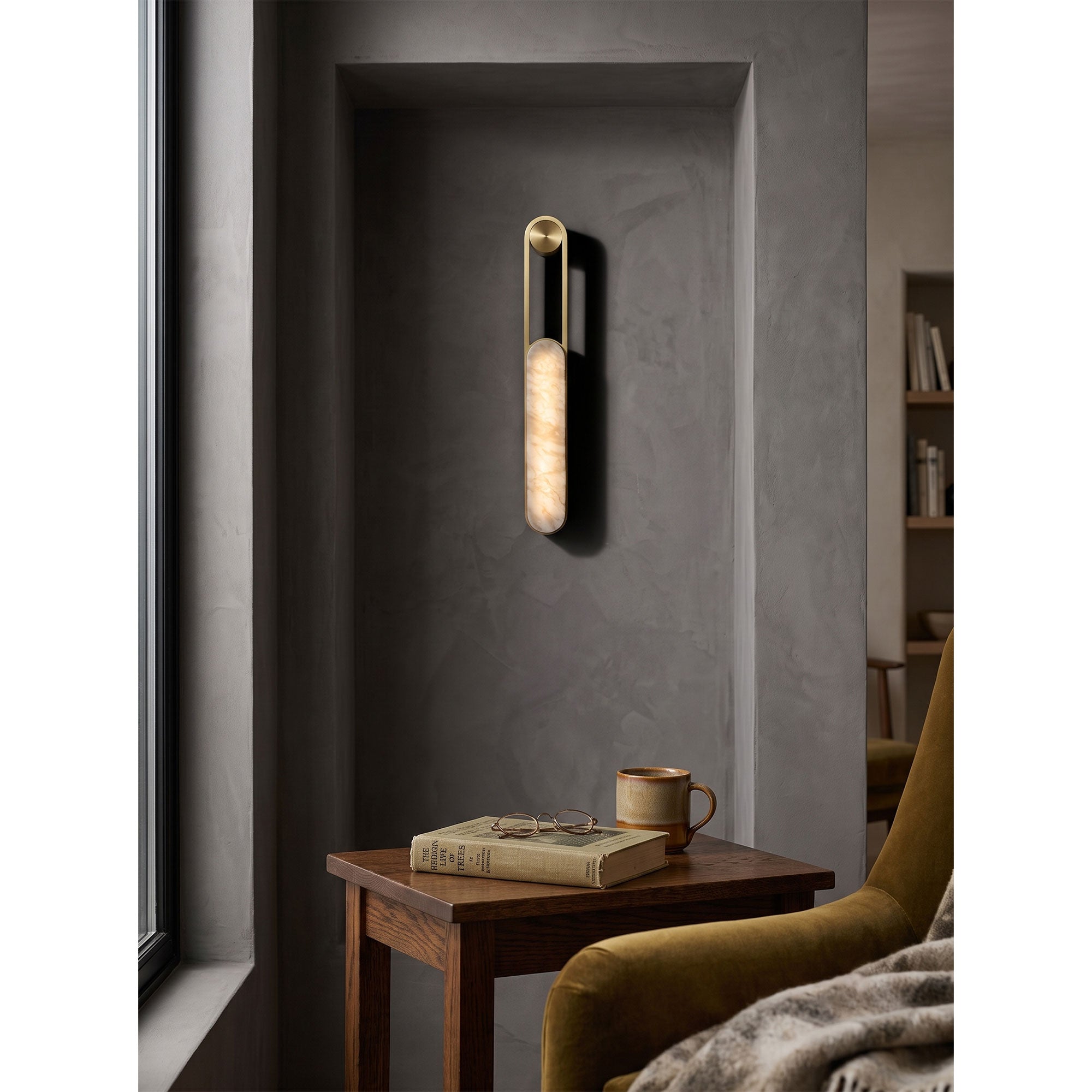 Inez LED Alabaster Wall Sconce