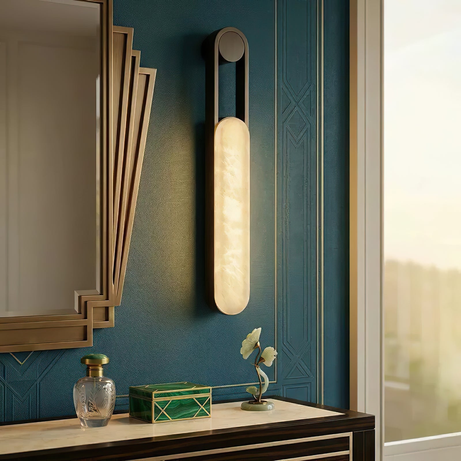 Inez LED Alabaster Wall Sconce