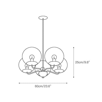 Innerbloom Chandelier – detail 3 — Dimension drawings 1