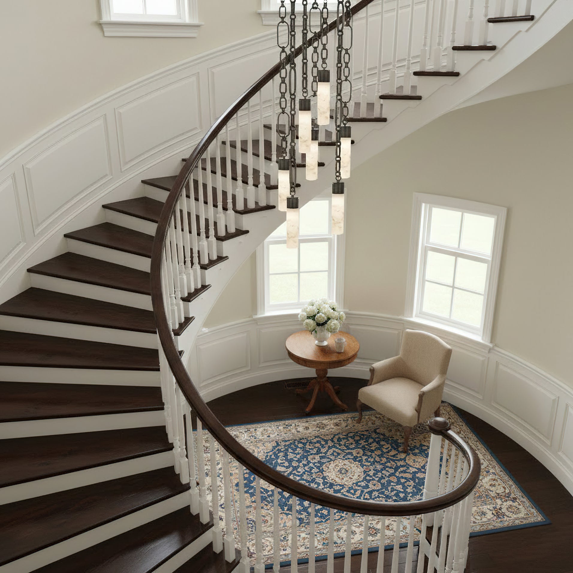 Chain Alabaster Chandelier