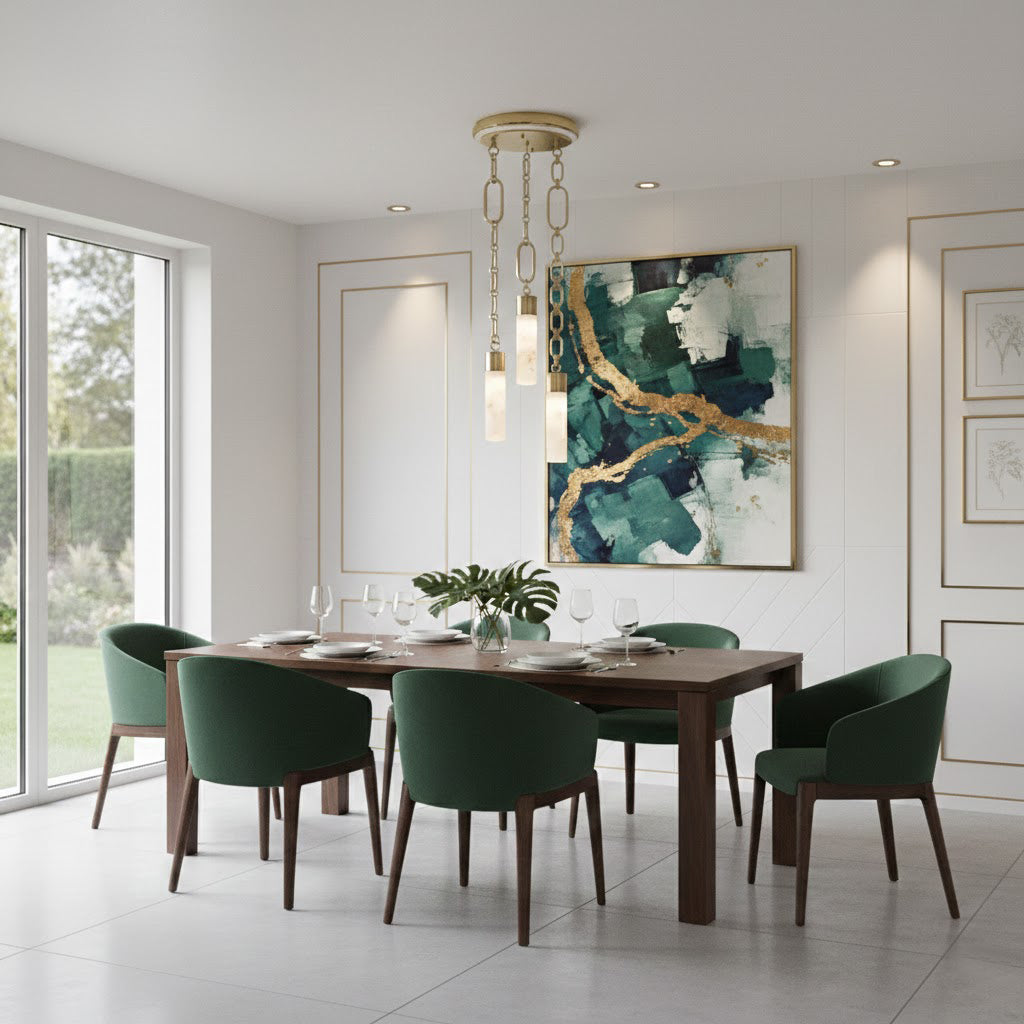 Chain Alabaster Chandelier