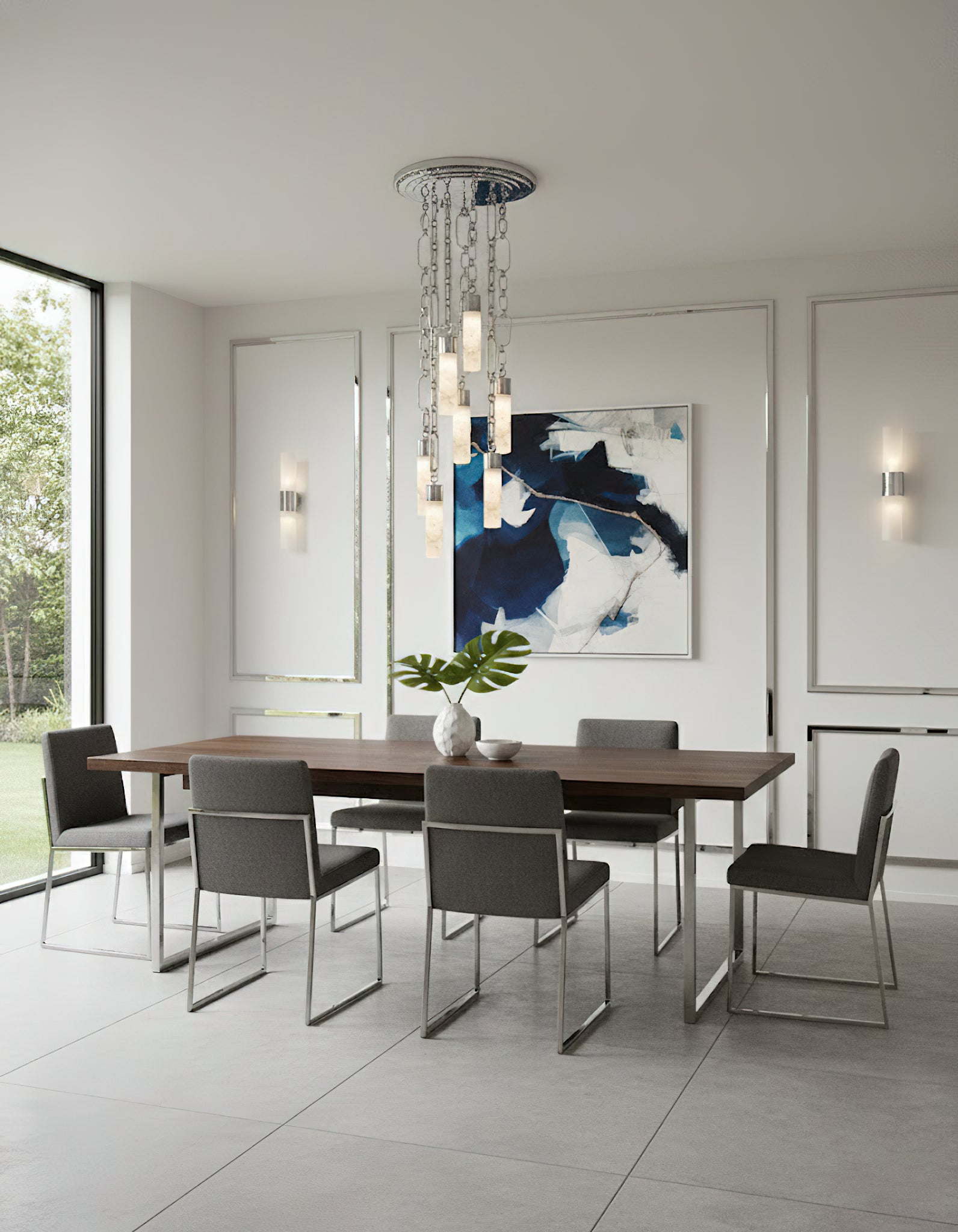 Chain Alabaster Chandelier