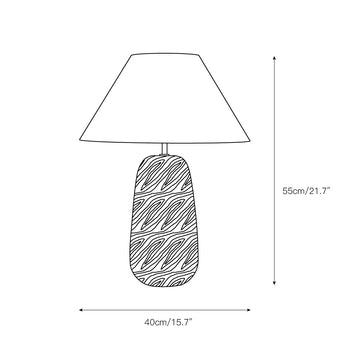 Irving Wood Table Lamp – detail 5 — Dimension drawings 3
