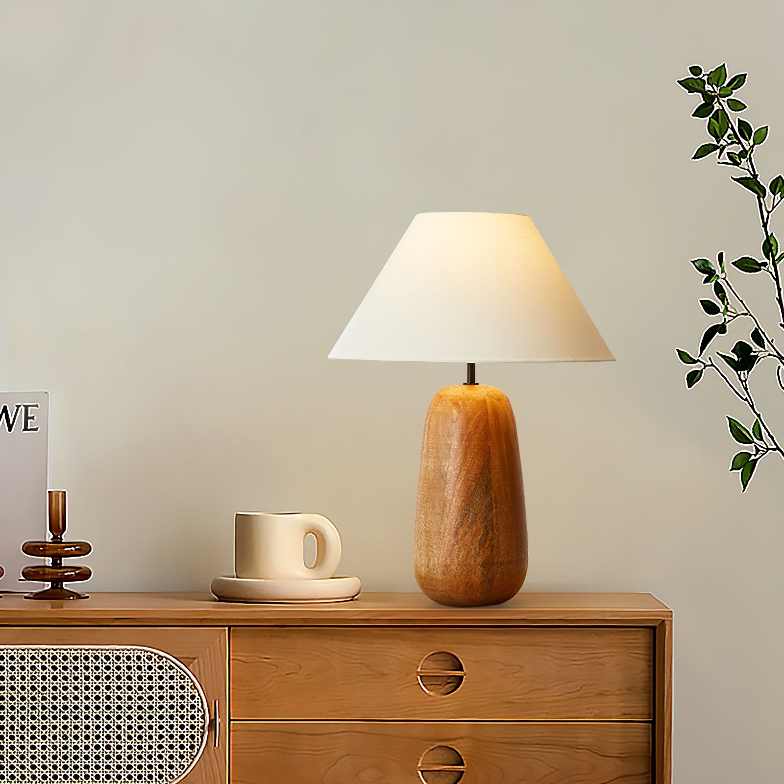 Lampe de table en bois Irving