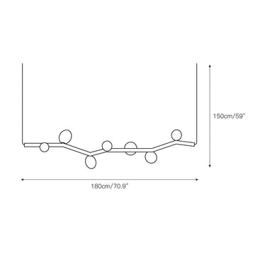 Matteo Horizontal Pendant Lamp – detail 9 — Dimension drawings 6