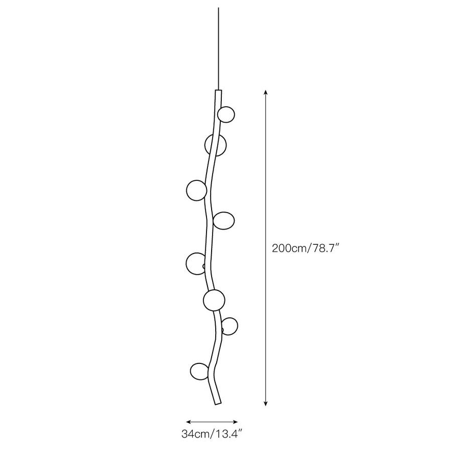 Matteo Vertical Pendant Lamp – detail 8 — Dimension drawings 6