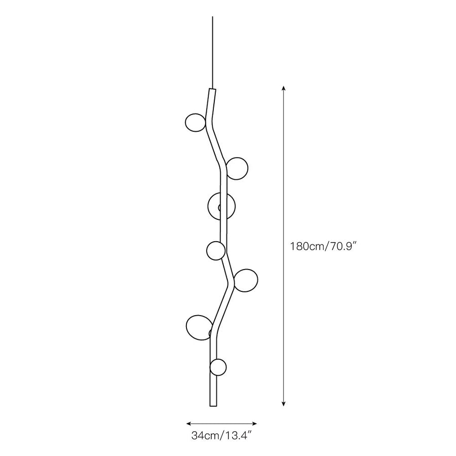 Matteo Vertical Pendant Lamp – detail 7 — Dimension drawings 5