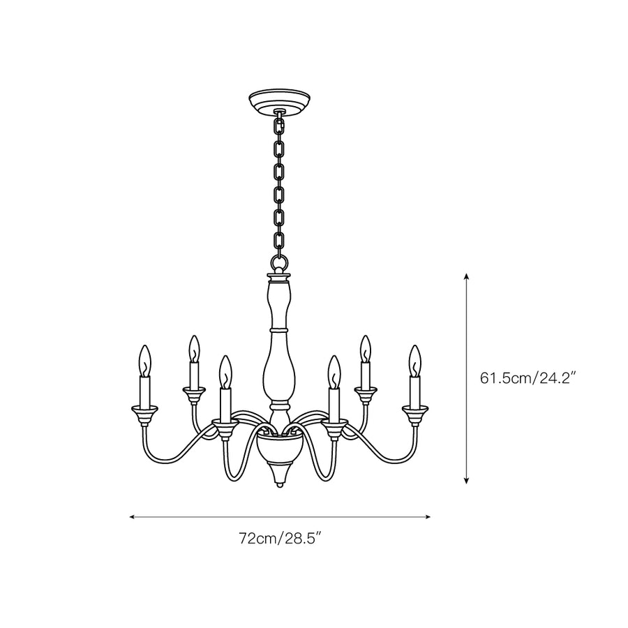 Izuell Candle Chandelier – detail 3 — Dimension drawings 1