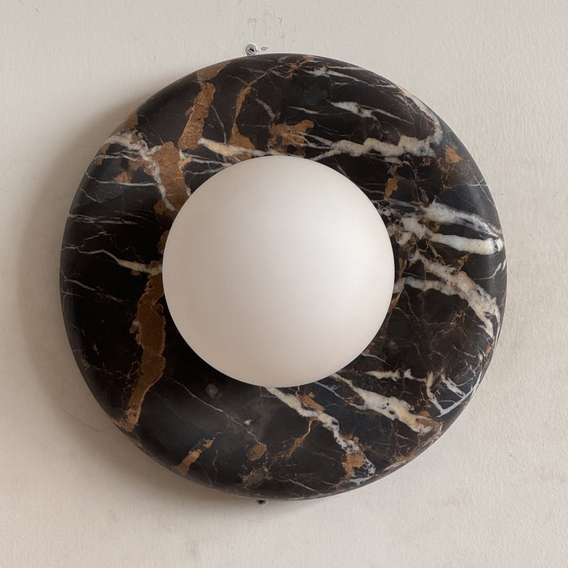 Orli Black Marble Sconce