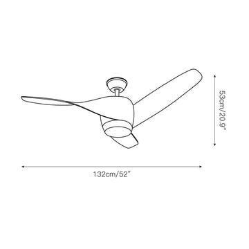 Janubi 52″ Ceiling Fan Light – detail 3 — Dimension drawings 1
