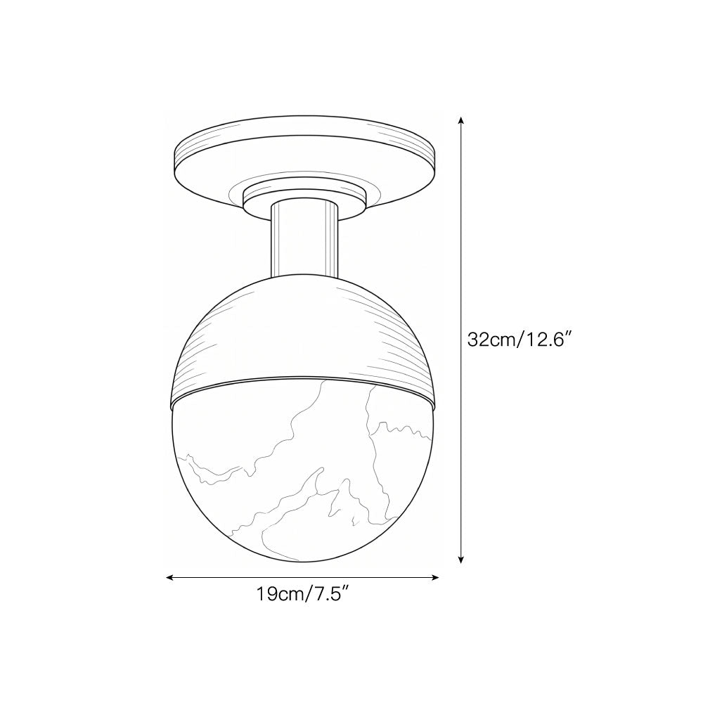 Jasper Alabaster Flush Mount Ceiling Light