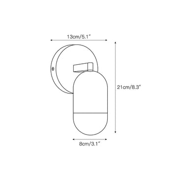 Jensen Alabaster Wall Sconce – detail 3 — Dimension drawings 1